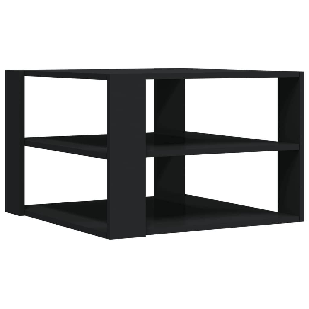 Coffee Table Black 58x58x40 cm Engineered Wood