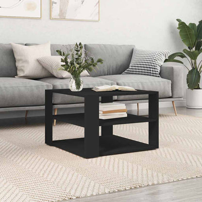 Coffee Table Black 58x58x40 cm Engineered Wood