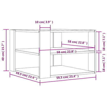 Coffee Table Concrete Grey 58x58x40 cm Engineered Wood