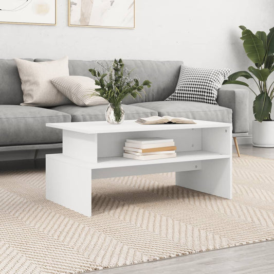 Coffee Table White 90x55x42,5 cm Engineered Wood