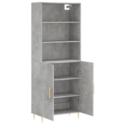 Highboard Concrete Grey 69,5x34x180 cm Engineered Wood