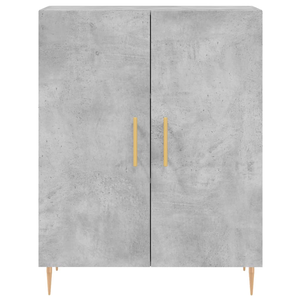 Highboard Concrete Grey 69,5x34x180 cm Engineered Wood