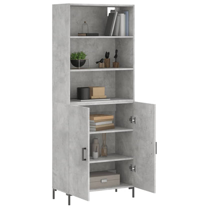 Highboard Concrete Grey 69,5x34x180 cm Engineered Wood