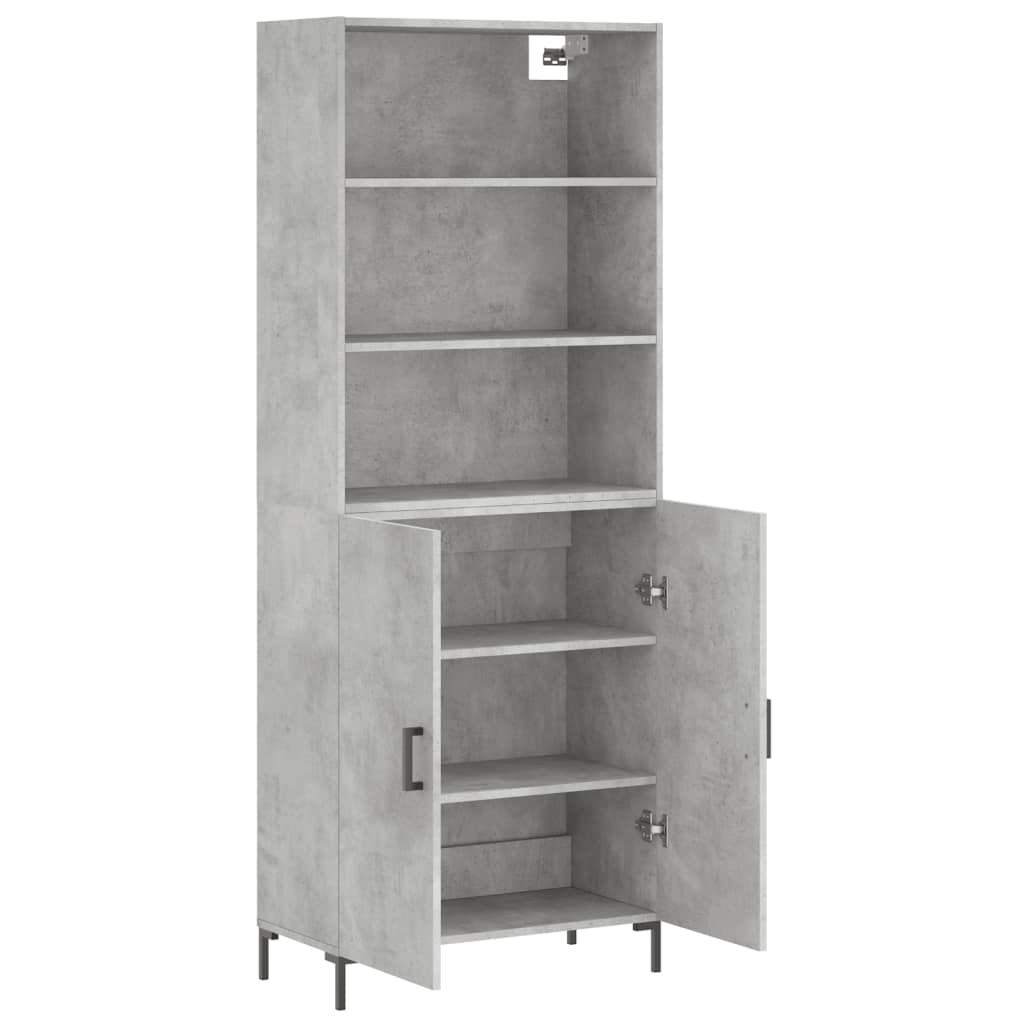 Highboard Concrete Grey 69,5x34x180 cm Engineered Wood