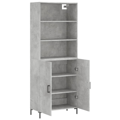 Highboard Concrete Grey 69,5x34x180 cm Engineered Wood