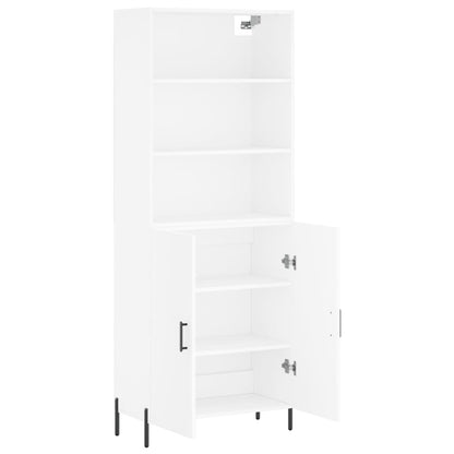 Highboard White 69,5x34x180 cm Engineered Wood