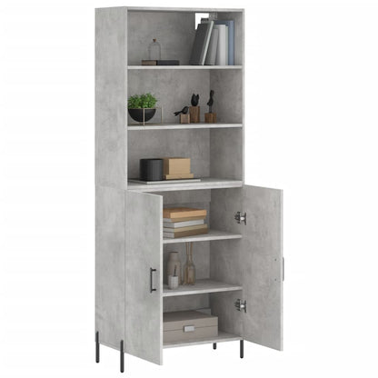 Highboard Concrete Grey 69,5x34x180 cm Engineered Wood