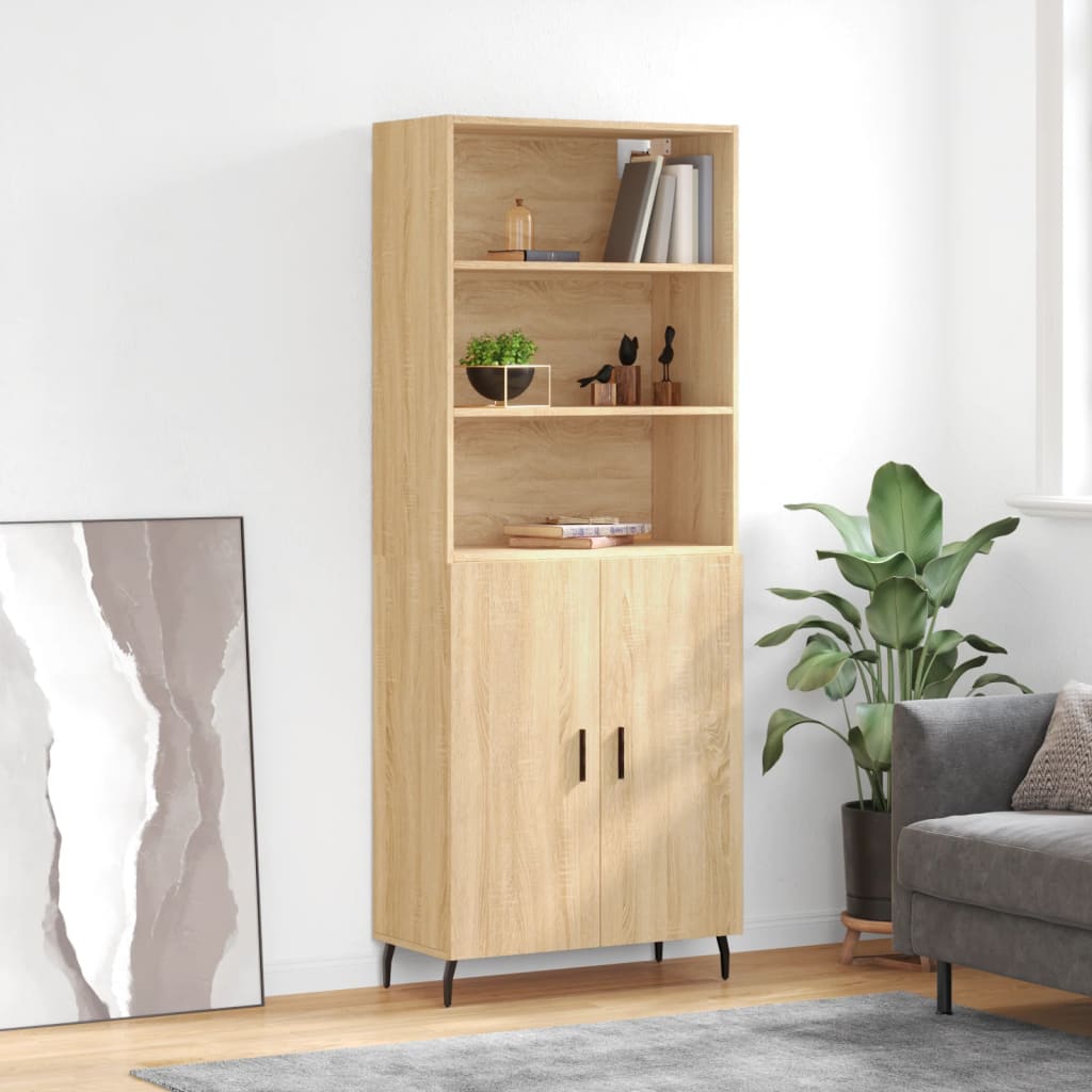 Highboard Sonoma Oak 69,5x34x180 cm Engineered Wood