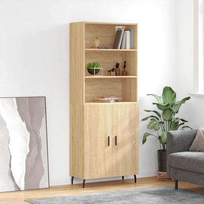 Highboard Sonoma Oak 69,5x34x180 cm Engineered Wood