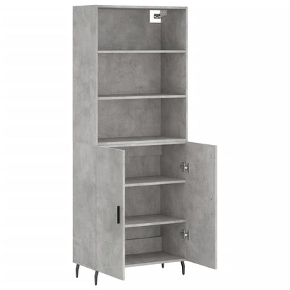 Highboard Concrete Grey 69,5x34x180 cm Engineered Wood