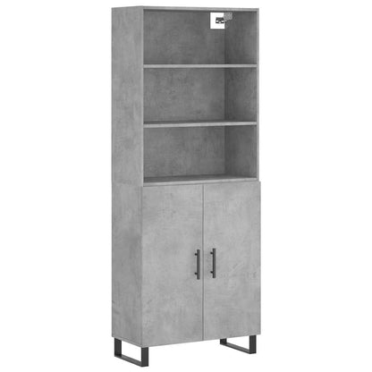 Highboard Concrete Grey 69,5x34x180 cm Engineered Wood