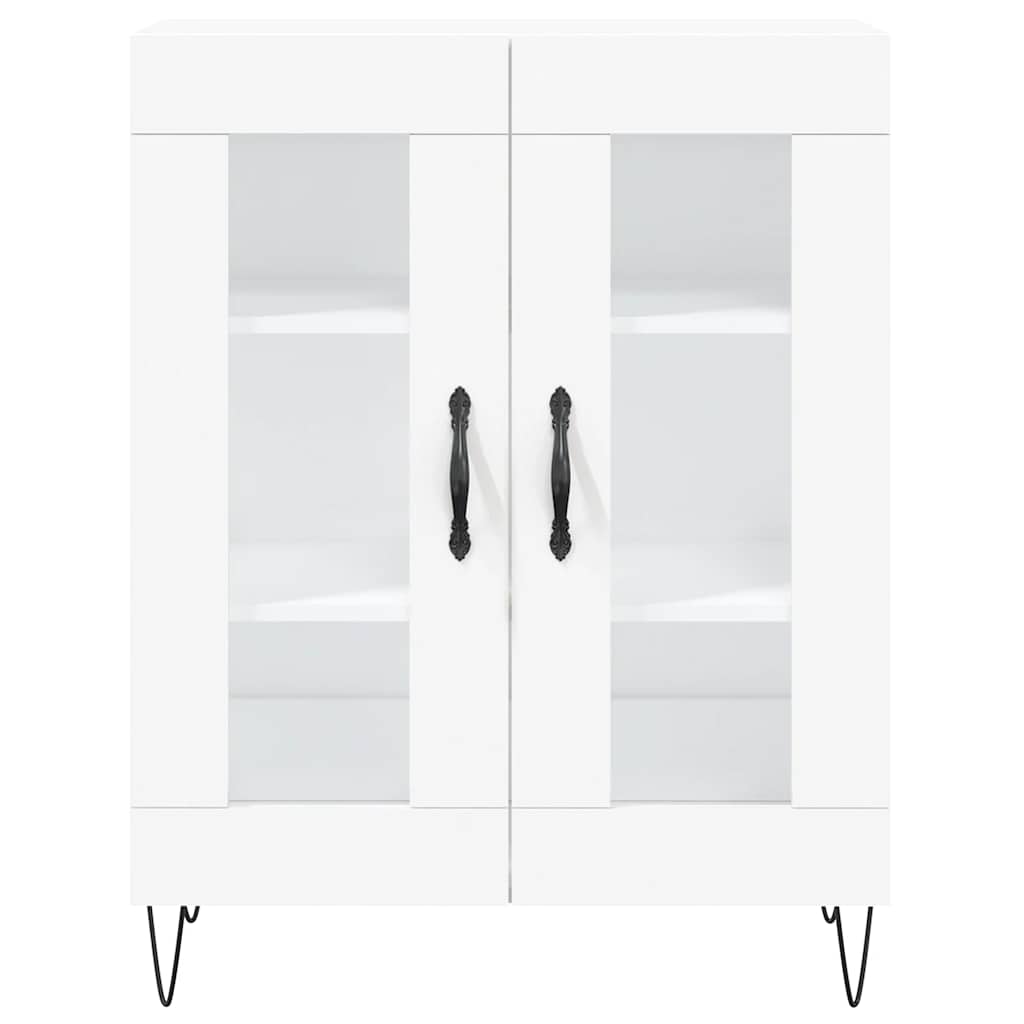 Highboard White 69.5x34x180 cm Engineered Wood