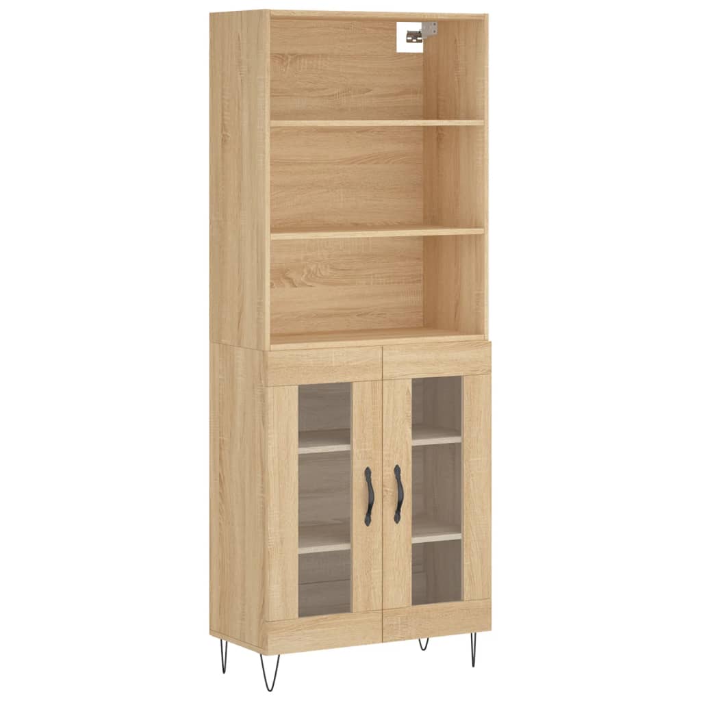 Highboard Sonoma Oak 69.5x34x180 cm Engineered Wood