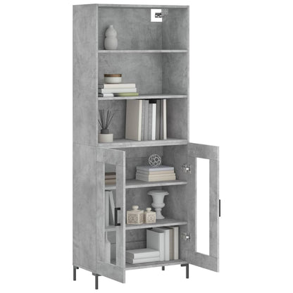 Highboard Concrete Grey 69,5x34x180 cm Engineered Wood