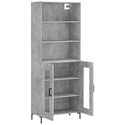 Highboard Concrete Grey 69,5x34x180 cm Engineered Wood