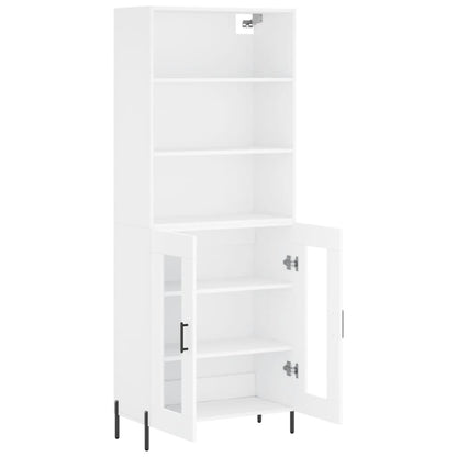 Highboard White 69,5x34x180 cm Engineered Wood