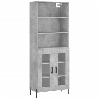Highboard Concrete Grey 69,5x34x180 cm Engineered Wood