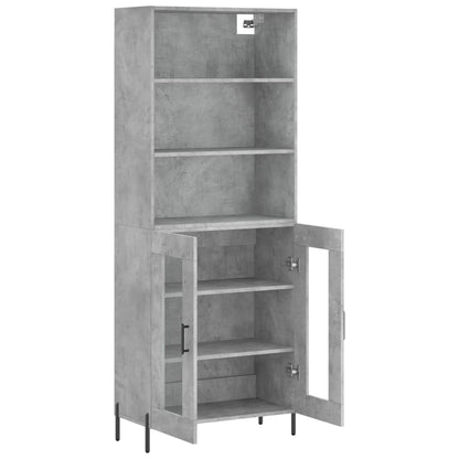Highboard Concrete Grey 69,5x34x180 cm Engineered Wood