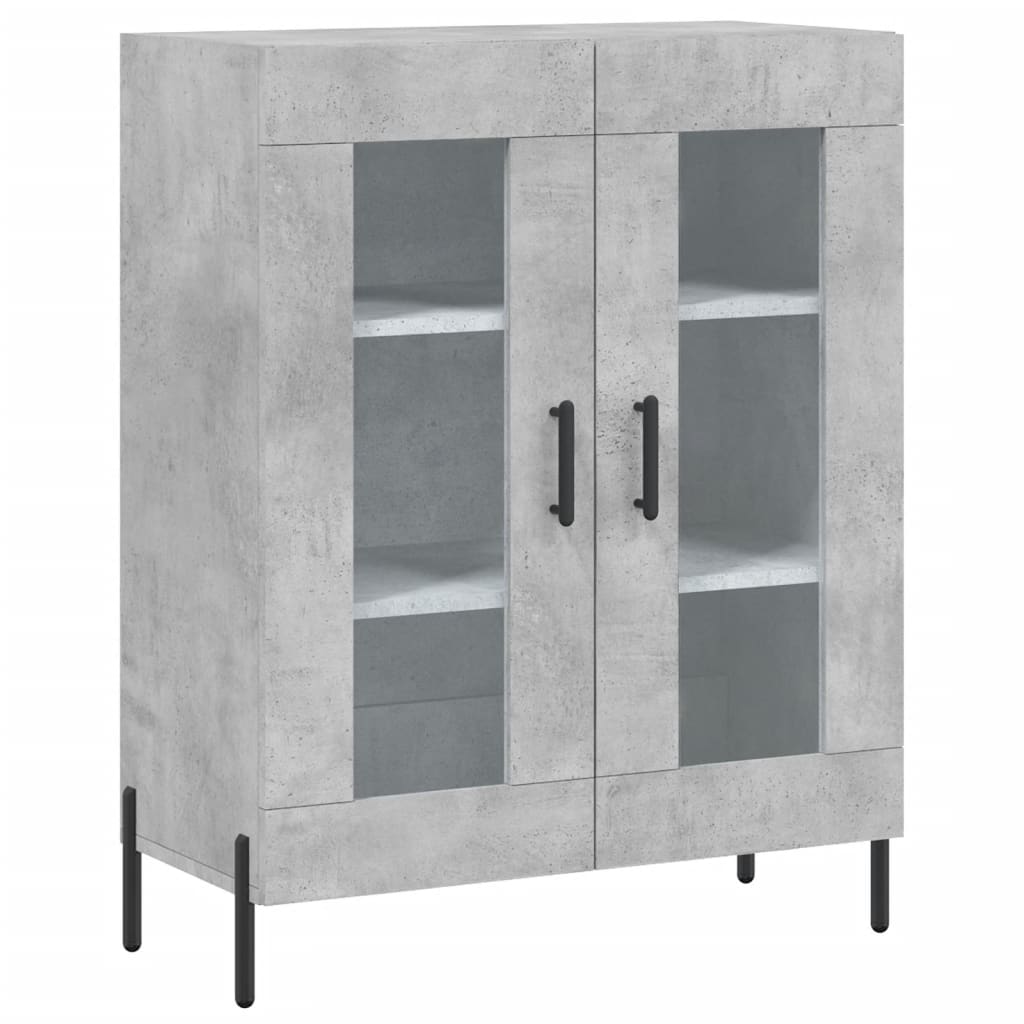 Highboard Concrete Grey 69,5x34x180 cm Engineered Wood