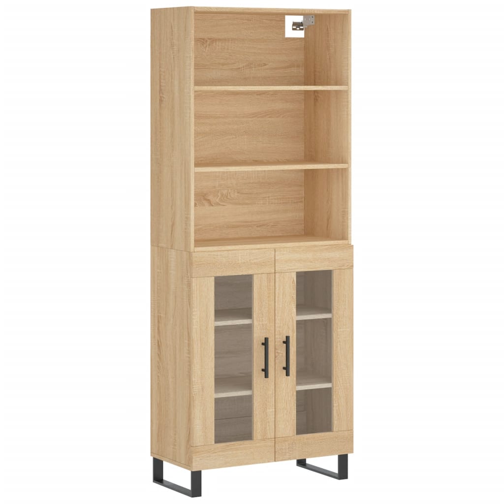 Highboard Sonoma Oak 69.5x34x180 cm Engineered Wood