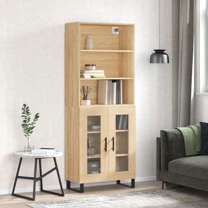 Highboard Sonoma Oak 69.5x34x180 cm Engineered Wood