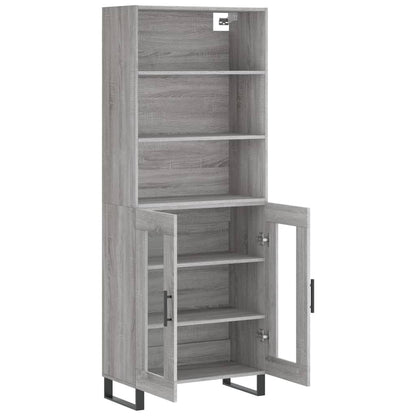 Highboard Grey Sonoma 69.5x34x180 cm Engineered Wood