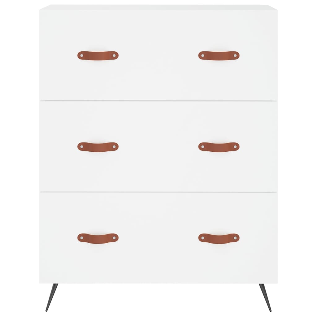 Highboard White 69.5x34x180 cm Engineered Wood