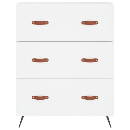 Highboard White 69.5x34x180 cm Engineered Wood