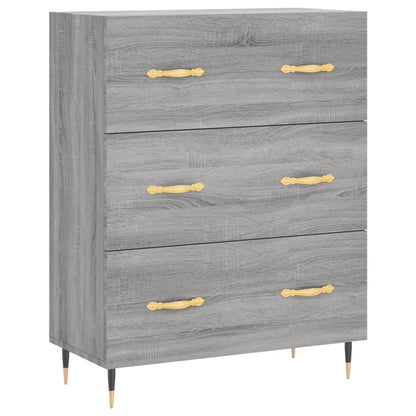 Highboard Grey Sonoma 69,5x34x180 cm Engineered Wood