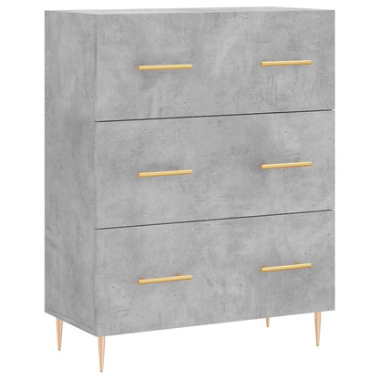 Highboard Concrete Grey 69,5x34x180 cm Engineered Wood