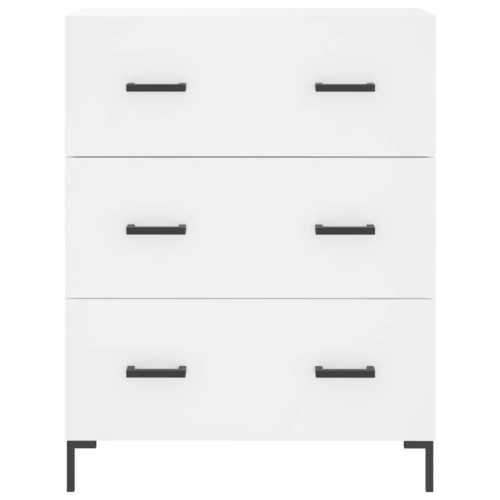 Highboard White 69,5x34x180 cm Engineered Wood