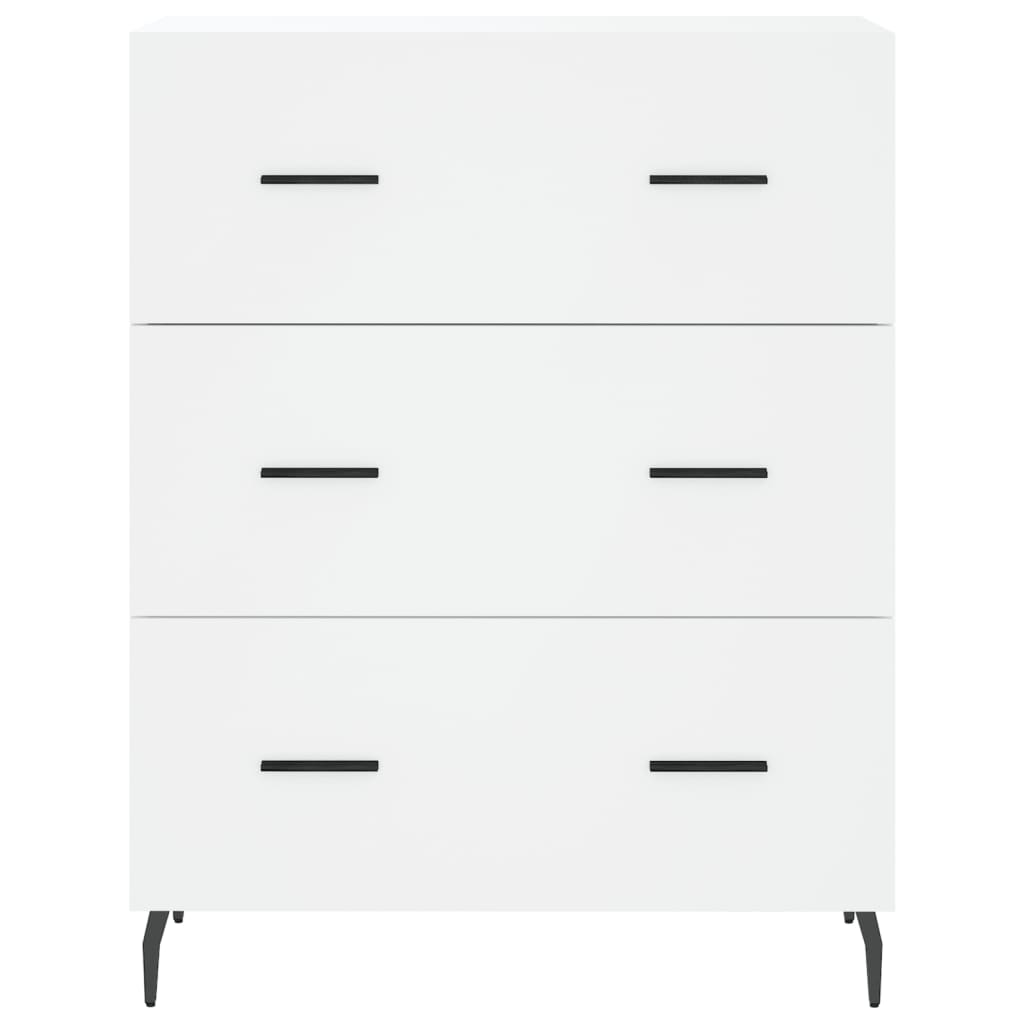 Highboard White 69,5x34x180 cm Engineered Wood
