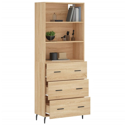 Highboard Sonoma Oak 69,5x34x180 cm Engineered Wood