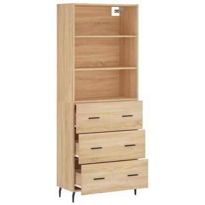 Highboard Sonoma Oak 69,5x34x180 cm Engineered Wood