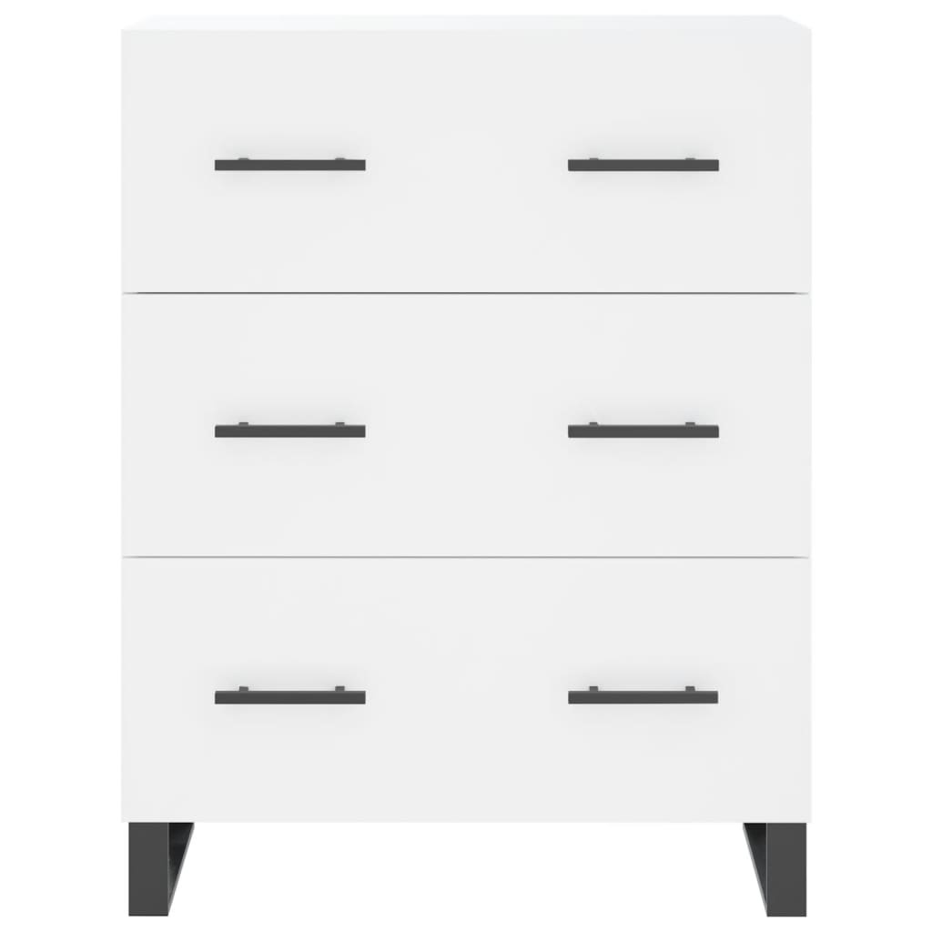 Highboard White 69,5x34x180 cm Engineered Wood