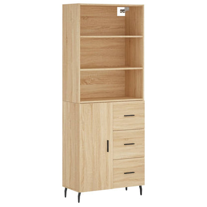 Highboard Sonoma Oak 69,5x34x180 cm Engineered Wood