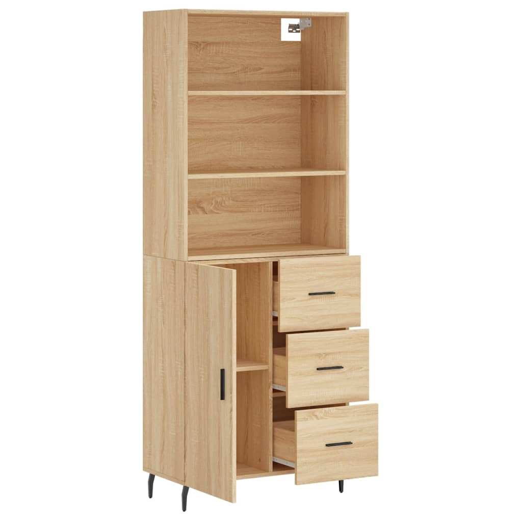 Highboard Sonoma Oak 69,5x34x180 cm Engineered Wood