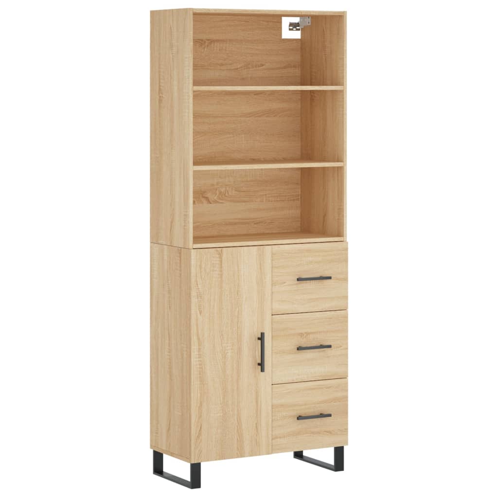 Highboard Sonoma Oak 69.5x34x180 cm Engineered Wood
