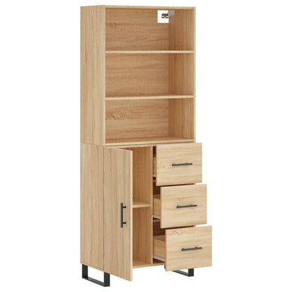 Highboard Sonoma Oak 69.5x34x180 cm Engineered Wood