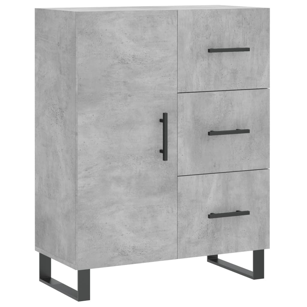 Highboard Concrete Grey 69,5x34x180 cm Engineered Wood