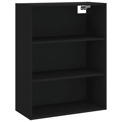 Highboard Black 69,5x34x180 cm Engineered Wood