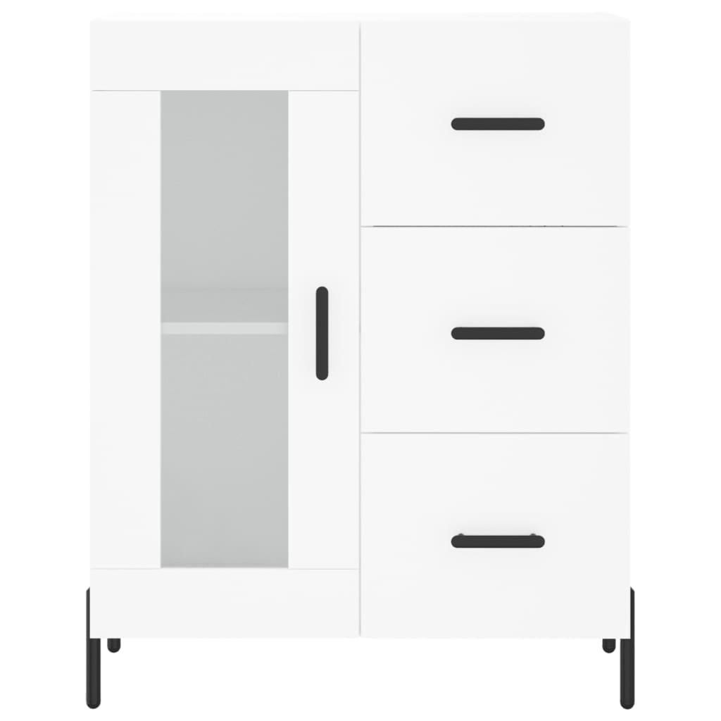Highboard White 69,5x34x180 cm Engineered Wood