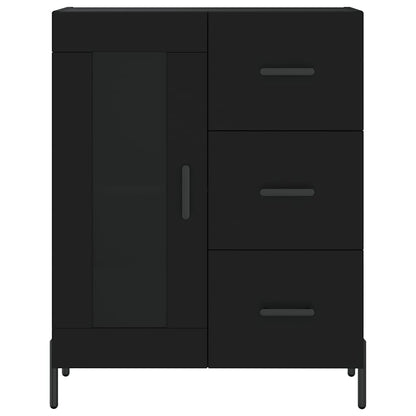 Highboard Black 69.5x34x180 cm Engineered Wood