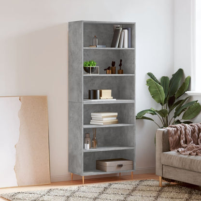 Highboard Concrete Grey 69,5x32,5x180 cm Engineered Wood