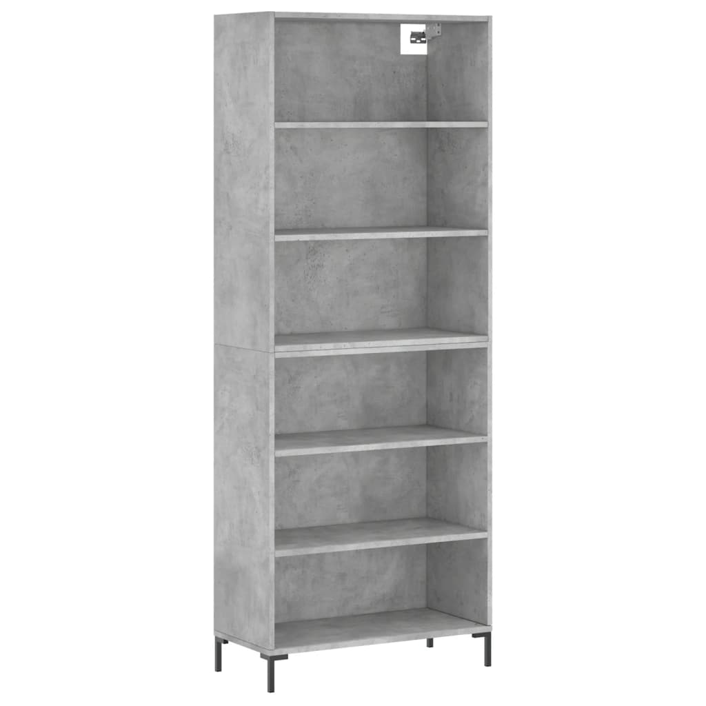 Highboard Concrete Grey 69,5x32,5x180 cm Engineered Wood