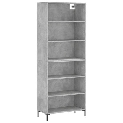 Highboard Concrete Grey 69,5x32,5x180 cm Engineered Wood