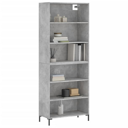 Highboard Concrete Grey 69,5x32,5x180 cm Engineered Wood