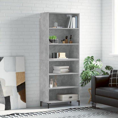 Highboard Concrete Grey 69,5x32,5x180 cm Engineered Wood