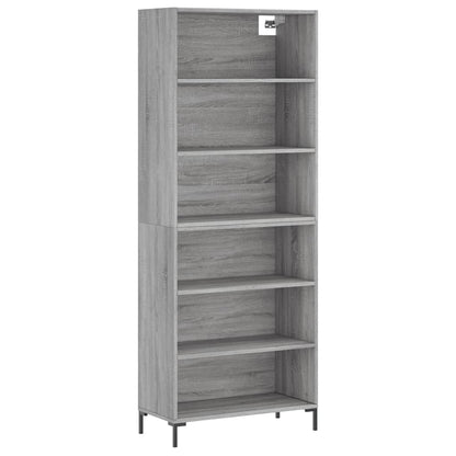 Highboard Grey Sonoma 69,5x32,5x180 cm Engineered Wood