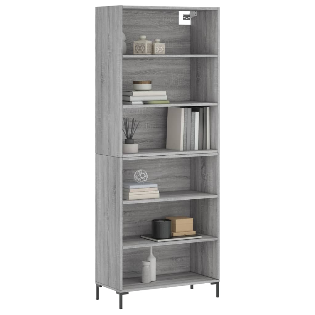 Highboard Grey Sonoma 69,5x32,5x180 cm Engineered Wood